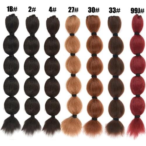 Synthetic 22"-26" Kinky Straight Bubble Ponytail With Elastic Comb Heat Resistant Drawstring Ponytail Clip in Hairpiece