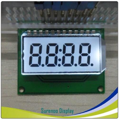 Brand New Customized "8.8.:8.8." Segment Digital LCD Module Display Screen Panel build-in HT1621 Controller in 3.3V