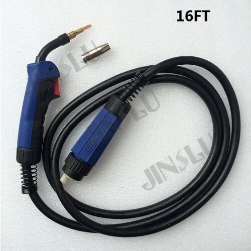 180A MB15 15AK 15 AK 16 Feet Welding Torch Gun Air-cooled Euro Connector MIG MAG Welding Machine Welder 1pcs Binzel BW Style