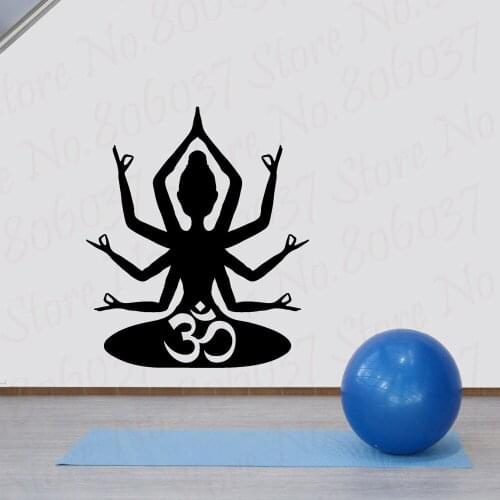 Yoga Decal 8 Limbs/Arms Om Lotus Position Custom Vinyl StickerPatanjali Yoga Fitness Meditation Mantra Decals WL1912