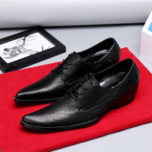 Zapatos Hombre Vestir Mens Dress Shoes Pointed Toe Lace Up Shoes Genuine Leather Oxford Breathable Shoes Formal Wedding Shoes