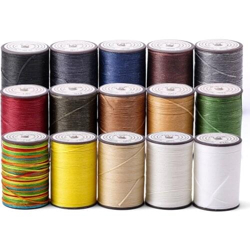 0.8mm 100m Flat Wax Thread Sewing Leather Tools High-strength Thread Wax RopeHand Make Tool For Leather Fabric