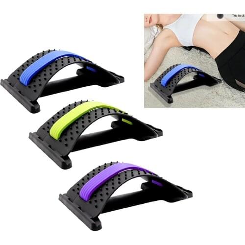 1pc Back Stretch Equipment Massager Massageador Magic Stretcher Fitness Lumbar Support Relaxation Spine Pain Relief Dropshipping