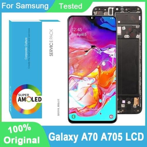 100% Original 6.7'' AMOLED Display For Samsung Galaxy A70 A705 A705F SM-A705MN Full LCD Touch Screen Digitizer Repair Parts