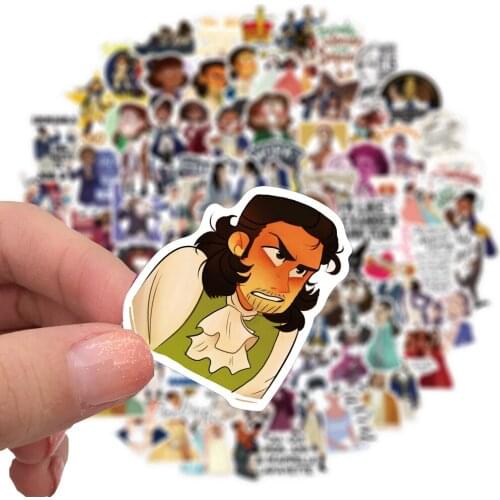 50/100PCS Musical Hamilton Stickers DIY Motorcycle Luggage Guitar Skateboard Waterproof Cool Decal Sticker Classic Toy Gift