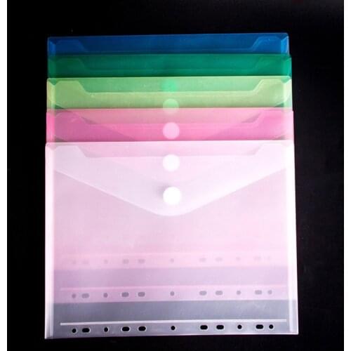 A4 File Pocket Insert Pages File Pocket Information Pack Envelope Pocket File Holder Bag Office School 11 Holes Envelope Binder