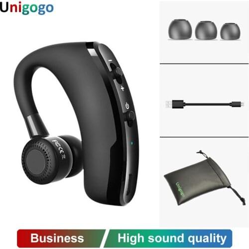 Handsfree Business V9 Bluetooth Headphones Wireless Earphone with Mic Voice Control Noise Cancelling Bluetooth Headset For Drive