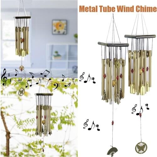 Solid Wood Hollow Tube Metal Tube Tubular Wind Chime Anti Rust Gift