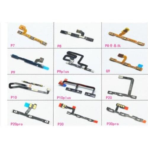 ZONBEMA 5PCS Original New Power Volume Side Key Switch on off Flex Cable For Huawei Enjoy 7S P9 Nova 3 P20 Pro 7X G9 P9 Lite