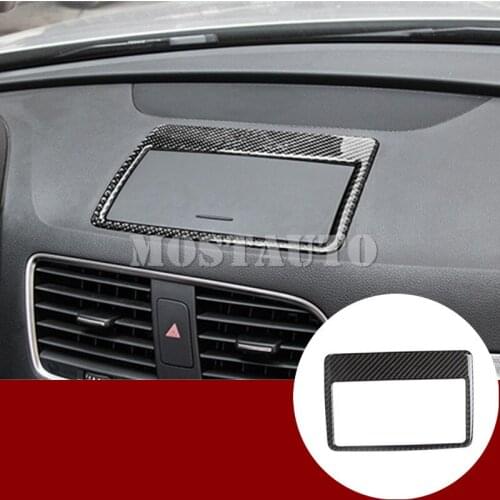 For Audi Q3 8U Carbon Fiber Console GPS Navigation Frame Trim Cover 2012-2017 1pcs Car Accessories Interior Car Decor Car Trim