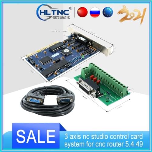 Ncstudio controller 3 axis nc studio control card system for cnc router 5.4.49 /5.5.55/ 5.5.60 English version