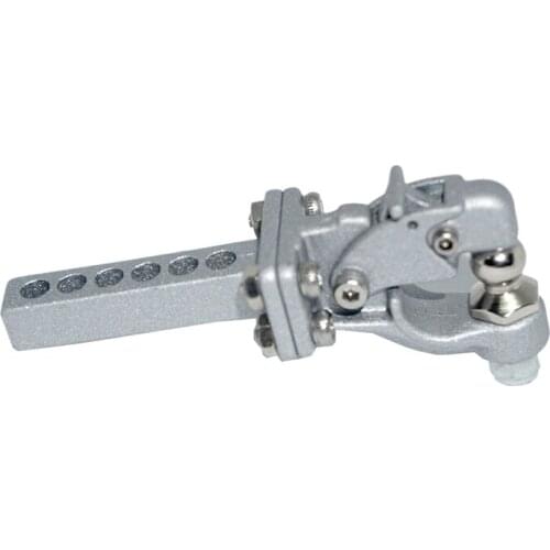 Metal Hitch Trailer Hook For 1:10 Scx10 90046 90047 Traxxas Trx4 Rc Crawler Car(Silver)