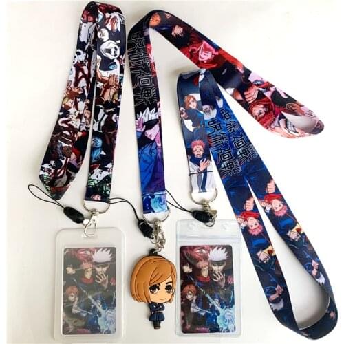 Cute Kugisaki Nobara Cartoon Lanyard for Keys USB ID Card Badge Holder Mobile Phone Straps Webbing Keychain Neck Straps Gifts