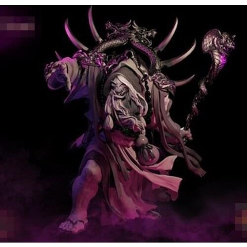 1/24 resin model full body model fantasy theme wizard beast white model handmade free shipping R364