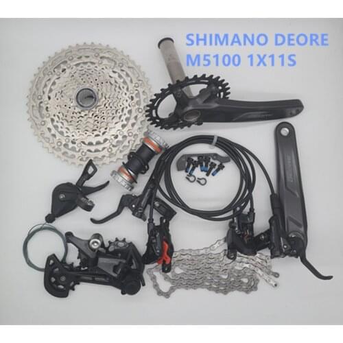 SHIMANO deore M5100 groupset MTB bike bicycle 1x11s 11 speed derailleur group set with brake m6100 cassette 11-51T 11-42T