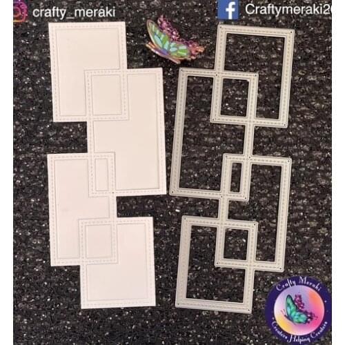 New Metal cutting dies Geometric photo frame cut die mold card Scrapbook paper craft knife mould blade punch stencils