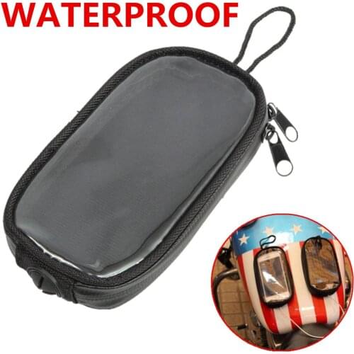 New Universal Black Motorcycle Tank Bags Magnetic Gas Tank Clear For Cell Phone Case Holder Mount