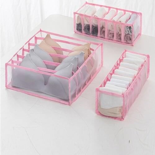 Underwear Bra Organizer Storage Box Drawer Closet Organizers Nylon Divider Closet For Folding Ties Socks Shorts Drop Shipping