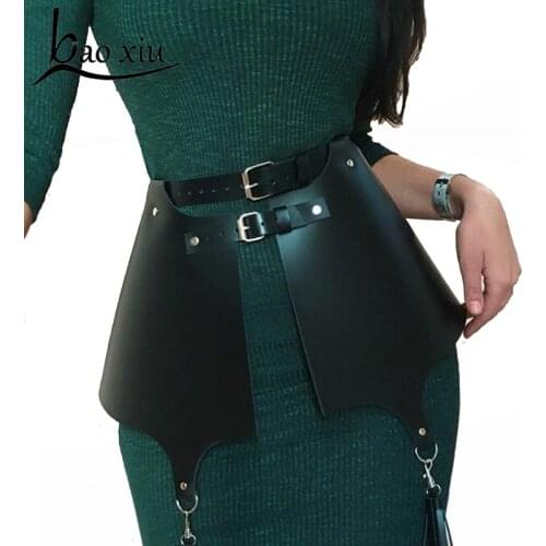 New Vintage Handmade Punk Gothic Tassel Leather Garter Belt Waist Straps Thigh High Dress Harness Corset Belt Accessory