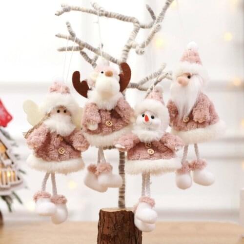 Christmas Plush Doll Ornament Christmas Tree Hanging Decorations for Home New Year Kids Gift Toy