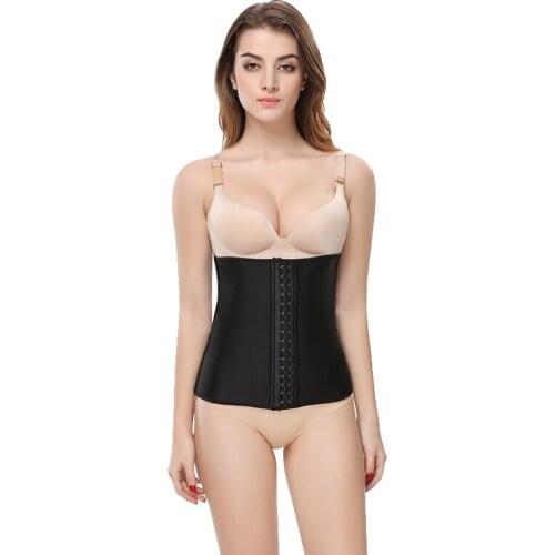Steel Bones Waist Trainer Latex Shapewear Waist Corset Rubber Girdle Belly Waist Slimming Underwear For Women Sheath Plus Size