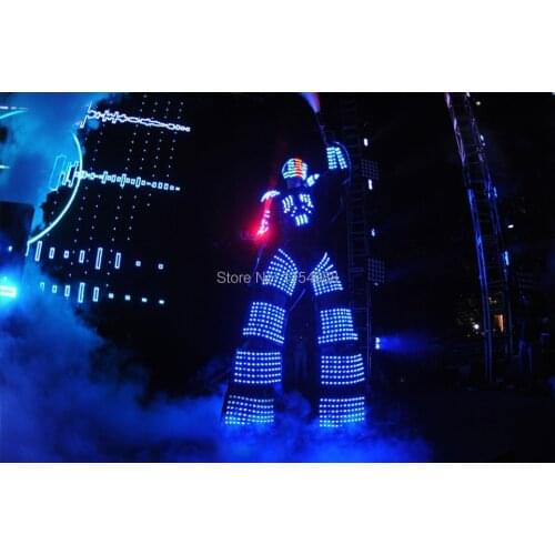 LED Kryoman robot david guetta robot Event costumes77 led Party Supplies led robot light up suits rgb stage led robot