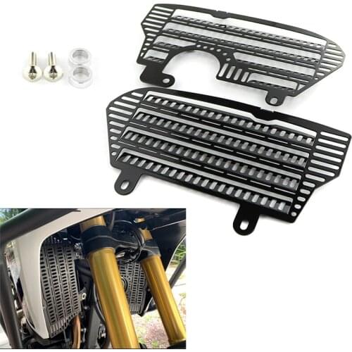 For Honda CRF1000L Africa Twin Adventure ADV Sport 2016 2017 2018 2019 Radiator Guard Cover Protector Aluminum Black