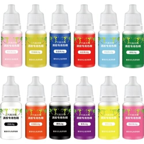 12/15/24 Colors Epoxy Resin Pigment Kit Transparent Epoxy UV Resin Coloring Dye Pigment Resin Colorant Dye Fading Resistance