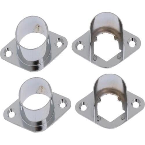 2Pair 25mm Recess Brackets Curtain Rods Support Accessory Window Treatment