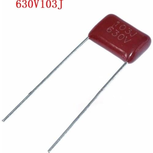 20PCS/Lot 103 10nF 630V CBB Polypropylene Film Capacitor Pitch 10mm 103 10nF 630V NEW