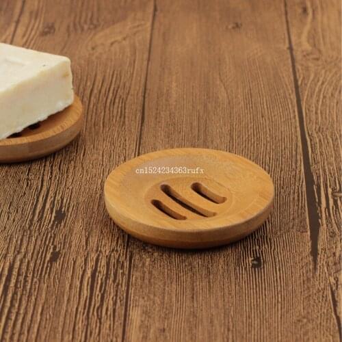 200pcs Wooden Soap Box Home Bathroom Shower Soap Dish Plate Holder Drip Tray Case Container