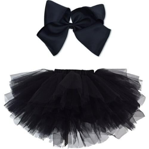 2020 kids girls tutu skirt 2Pcs Super fluffy petticoat pettiskirt 6 layers tulle princess ballet dancing party costume 3-9 Ys