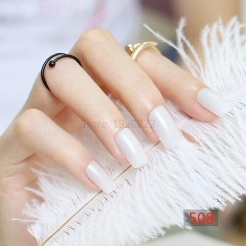 24pcs Hot sell fashion Long section Square head candy false nails decoration M508
