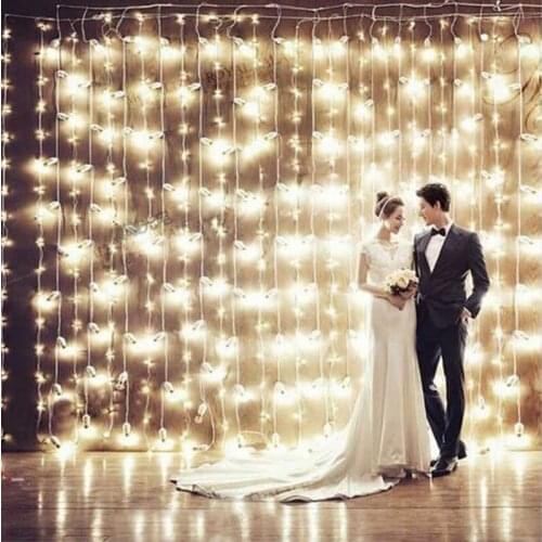 3M x 3M 300 LED Home Outdoor Holiday Christmas Decorative Wedding xmas String Fairy Curtain Garlands Strip Party Lights