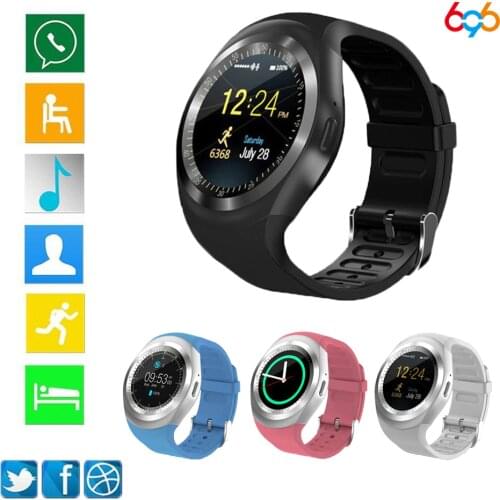 696 Bluetooth Y1 Smart Watch Relogio Android Smartwatch Phone Call GSM SIM TF Card Camera activity tracker fitness For Android
