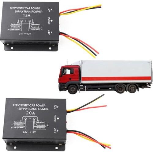 Car Power Supply Step-Down Transformer 24V To 12V Converter 10A 15A 20A 30A Output With Memory Power High To Low Inverter
