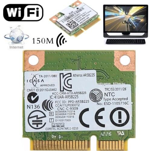 New Bluetooth V4.0 Wifi Wireless Mini PCI-Express Card For Atheros AR5B225 for DELL DW1703 CN-0FXP0D C26