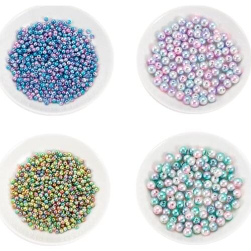 4/6/8mm ABS Imitation Pearl Loose Beads With Hole DIY Artificial Round For Nail Art 3D Decoration Beauty Accessories Materials