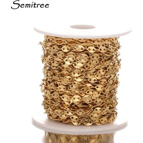 1 Meter Stainless Steel Coffee Bean Beads Chain Chains Bulk for DIY Jewelry Making Hiphop Necklace Crafts Findings Punk Bracelet