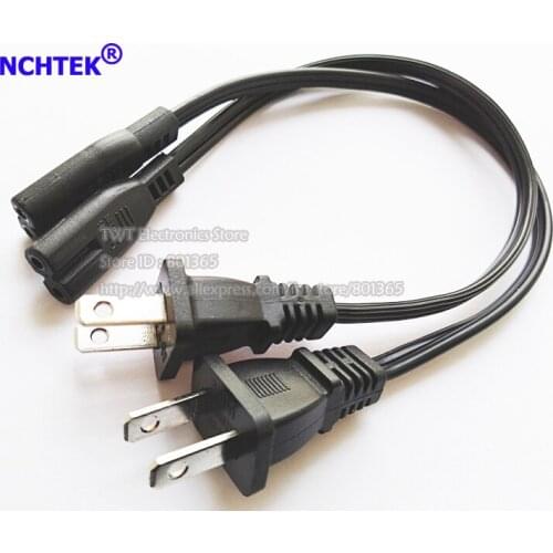 Travel Camera Power Cable,USA 2 Pin Male Plug to IEC 60320 C7 Socket Cord for Digital Camera,Nema1-15P to C7,5pcs,Free shipping