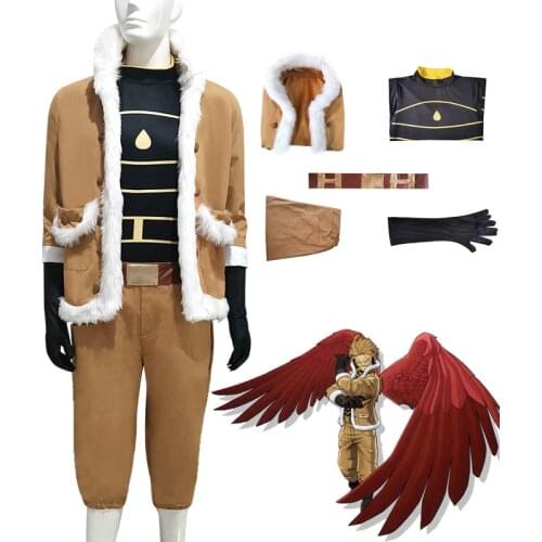Anime My Hero Academia Hawks Cosplay Costumes Takami Keigo Top Pants Accessories Uniform Suit Women Men Halloween Carnival Party
