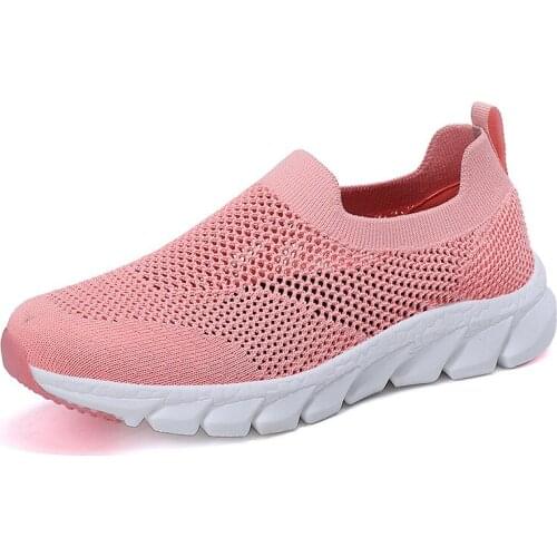 Women Sneakers Flats Casual Shoes Summer Fashion Outdoor Breathable Mesh Slip On Female Socks Platform Loafers Plus Size 35-42