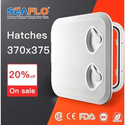 SEAFLO 370*375 Deck Access Hatch Cover For Marine Boat yacht RV Watertight Anti-UV Non-Skid Inspection ABS Plastic Door 370X375