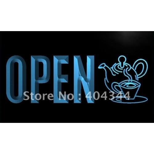 LK745- OPEN Tea Product Display Light Sign home decor crafts
