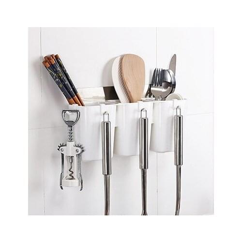 Multi function Magic stick belt hook Draining rack seamless kitchen storage rack 28.4*8*11.5cm