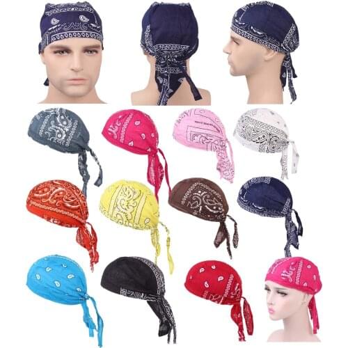 Fashion Sport Outdoor Bandana Head Wrap Headwear Running Beanie Unisex Classic Pirate Headscarf Cap Headgear for Men Women