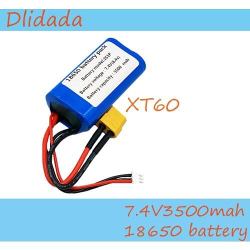New Lithium-ion Battery 7.4 V 3500MAH 2S1P Use Single Cell NCR18650GA Combination Suitable for Different Drones