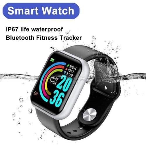 2021 New Y68 Smart Watches Waterproof Bluetooth Band Men Fitness Tracker Heart Rate Monitor SmartWatch For IOS Android D13 D20