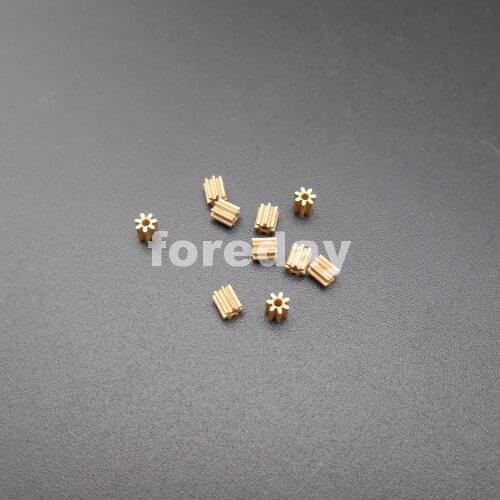 10PCS X NEW 7 Teeth Brass Gear 0.3 Modulus T=7 Aperture 1mm DIY Model Accessories 7T1A 0.95MM Hollow glass Gear *FD198X10