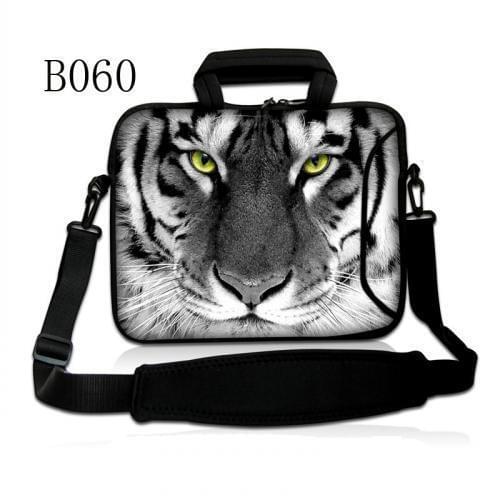 White Tiger Head Laptop Bag 13",13.3",14",15",15.6 inch, Messenger Handbag,Case For MacBook air pro, Free Drop Shipping